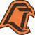 Pixelated orange and brown bell-shaped icon with dark brown outline and internal lines, set against white background.