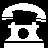Black and white pixelated icon depicting a bell with a rounded top, rectangular base, and central circular element.