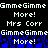 Pixelated text repeats 'GmmeGimme' and 'More!' above 'Mrs Corr', with blue pixelated effects below the lower text.