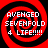 Four identical red and black spiral-patterned icons with white text reading "AVENGED SEVENFOLD 4 LIFE!!!!!" arranged in a