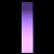Animated contact sheet showing 10 frames of a purple 'A' icon in various states from side view to front view with gradient shading and subtle highlights.