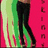Pixelated image of a person wearing black skinny jeans against a green and pink striped background with bold white text reading "Skinny Jeans Are LIFE!!!"