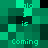 Pixelated green and black displays text fragments 'Halo 3 is Coming' in cyan and white pixelated font