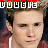 A pixelated image of a person in a red and white striped shirt with the text 'DOUGIE' repeated above and below, showing slight variations across frames.
