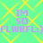 A static image with a green background and yellow diamond-shaped pattern, featuring repeated purple text "IM SO FLWRFL:)" in two