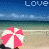 A 49x49 pixel animated contact sheet showing a beach scene with pink-and-white striped umbrellas and blue sky, displaying frame-by-frame animation changes across five sampled frames.