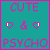 four identical teal with pink borders, each displaying 'CUTE' above two hearts and an ampersand, then 'PSYCHO' below