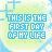 identical light green rounded square icons with blue text reading "THIS IS THE FIRST DAY OF MY LIFE" and a repeating light blue cross pattern background
