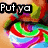 A four- shows a person's mouth with colorful swirls and text overlays; the bottom-left adds pink fabric and additional text