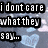 Pixelated text reads "i dont care what they say..." and "im in love with you..." over a background of blue, purple, and white hearts on dark gray.