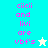 Pixelated text in pink reads 'ciicii and livi are vbf's' with a white star icon on cyan background, transitioning to a blue star on beige background.