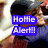 Animated icon shows a person in blue clothing with dark hair, first displaying 'Hottie Alert!' text then turning head right.
