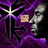 Purple and black animated icon with a stylized face, glowing starburst effect, and yellow square text element.