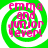 Green and white spiral background with pink text reading 'emma and junior fever!' in four identical
