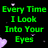 Green pixelated text on black background with floating purple hearts, displaying song lyrics in two