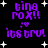 Pixelated purple text and white stars on black background with animated star count changes.