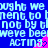 Blue background with repeated light blue text and pink triangular shapes containing 'ACTING' and heart symbols.