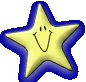 Three yellow stars with blue outlines and smiling faces on a gray background, each star has distinct facial expressions.