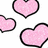 Pixelated pink hearts float on white background while red text asks if someone notices a crush.
