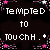 Static pixel art icon with distorted text and pink star decorations on a dark background.