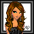 Pixel art of a woman with long brown hair wearing a black strapless dress and black strappy sandals, shown in multiple views including full-body, back, and close-up.
