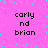 A static image with a bright pink background and scattered cyan dots, displaying four identical text blocks arranged in two of two