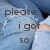 A static image of light blue denim fabric with visible rips at the knees, overlaid with dark brown text reading "please... i got so many ripped knees".