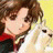 Pixelated anime-style icon showing a character with brown hair and red clothing against a yellow background, accompanied by a small white dog-like figure.