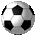 A 3x3 contact sheet of eight soccer ball frames showing subtle rotation and shading variations against a gray background.