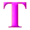 Nine identical purple 'T' letters arranged in a on a gray background, each with a subtle gradient and outline