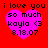 Red background with four identical pink heart-shaped icons containing text and a smiley face.