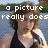 A pixelated image of a woman in a black swimsuit holding a camera, with text overlays reading "a picture really does say a million words (333)" across three