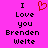 Pixelated text on bright pink background with red heart symbol above 'I Love you' and name below.