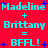 A static digital image displays a red background with cyan text and blue plus signs arranged in two identical vertical