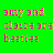A split-screen animated buddy icon with pixelated text on green and purple backgrounds, showing two frames of a message about friendship.