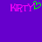 Purple background with pink text 'KRTY' and a green heart symbol; the right side shows only 'KRTY' without the heart.