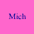 Pink background with blue text displaying names and phrases in a , including 'Mich', 'Heather', 'Racheal', 'Katie', 'BFF's', and '4EVER!' repeated multiple times