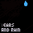 Black background with repeated 'TEARS AND PAIN' text and scattered blue teardrop shapes in a
