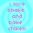 Four identical pixelated text on a light blue spiral background with pink lowercase letters reading 'i love shake and bake chiken' in four lines