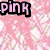 Six pink-themed buddy icons arranged in a , each featuring distinct patterns and text overlays