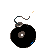 Animated sequence of a black circular bomb with brown fuse and white sparks against gray background, showing sequential ignition states.
