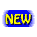 Blue rectangular icon with yellow text 'NEW' on gray background, displayed in multiple rotated orientations across a