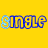 Animated contact sheet showing a pixelated character with long brown hair and blue eyes against yellow background, displaying text "single" in multiple frames above two animation states of the character.