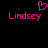 Pixelated pink text 'Lindsey' appears twice on black background with a pixelated heart above the left instance.