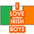 Animated icon with Irish flag background; text elements shift positions between frames.