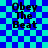 Blue and cyan checkered background with black text reading "Obey The Beat" in four identical arranged in a