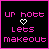 Pixelated text 'ur hott lets makeout' in pink on black background with white heart symbol, two variations showing different heart states.