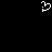 White pixelated heart shape on black background with one segment missing at top-left.