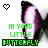 Animated buddy icon featuring a stylized purple butterfly wing with pixelated heart and text changes across two frames.