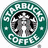 Green circular Starbucks Coffee logo with a siren figure, accompanied by green text reading 'i', 'lw', and 'starbucks' in pixelated style.